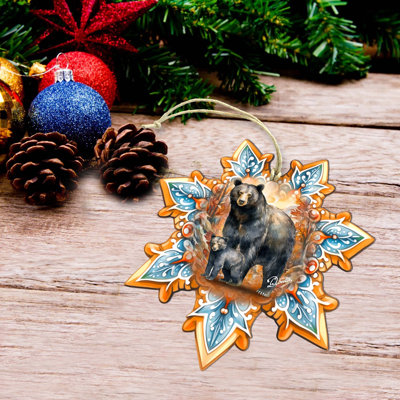 Large Wooden Ornament Christmas Animals Decorative Accent