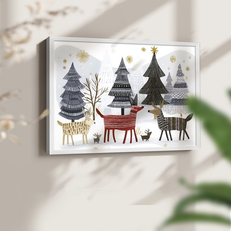 Art de Noël - DCXC III - Reproduction encadrée - Restickable, H 8 po x l 10 po, Blanc