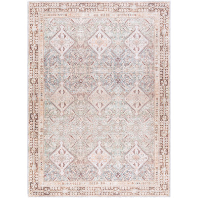 Isaic Washable Oriental Indoor Rug