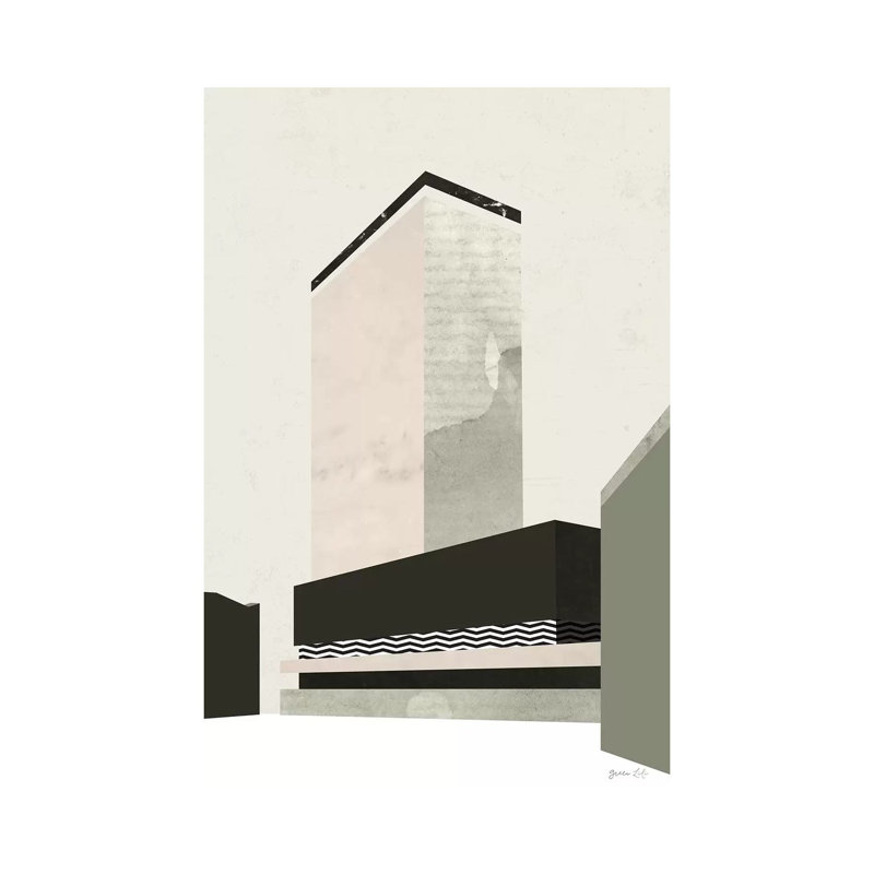 Outside In V by Green Lili - Wrapped Canvas Print, 20.32 cm H x 30.48 cm W
