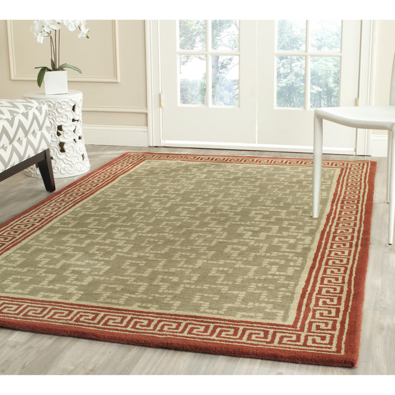 Martha Stewart Hand Tufted Wool Pile Geometric Rug, Rectangle 5' x 8'