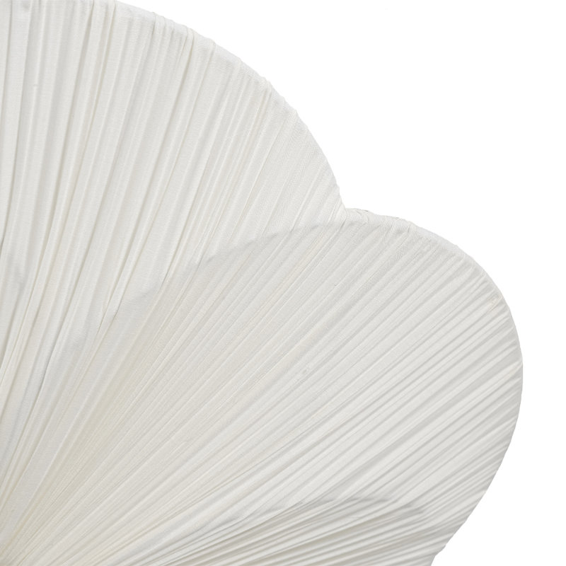 Pleated Flower Bowl Fabric Semi Flush Mount