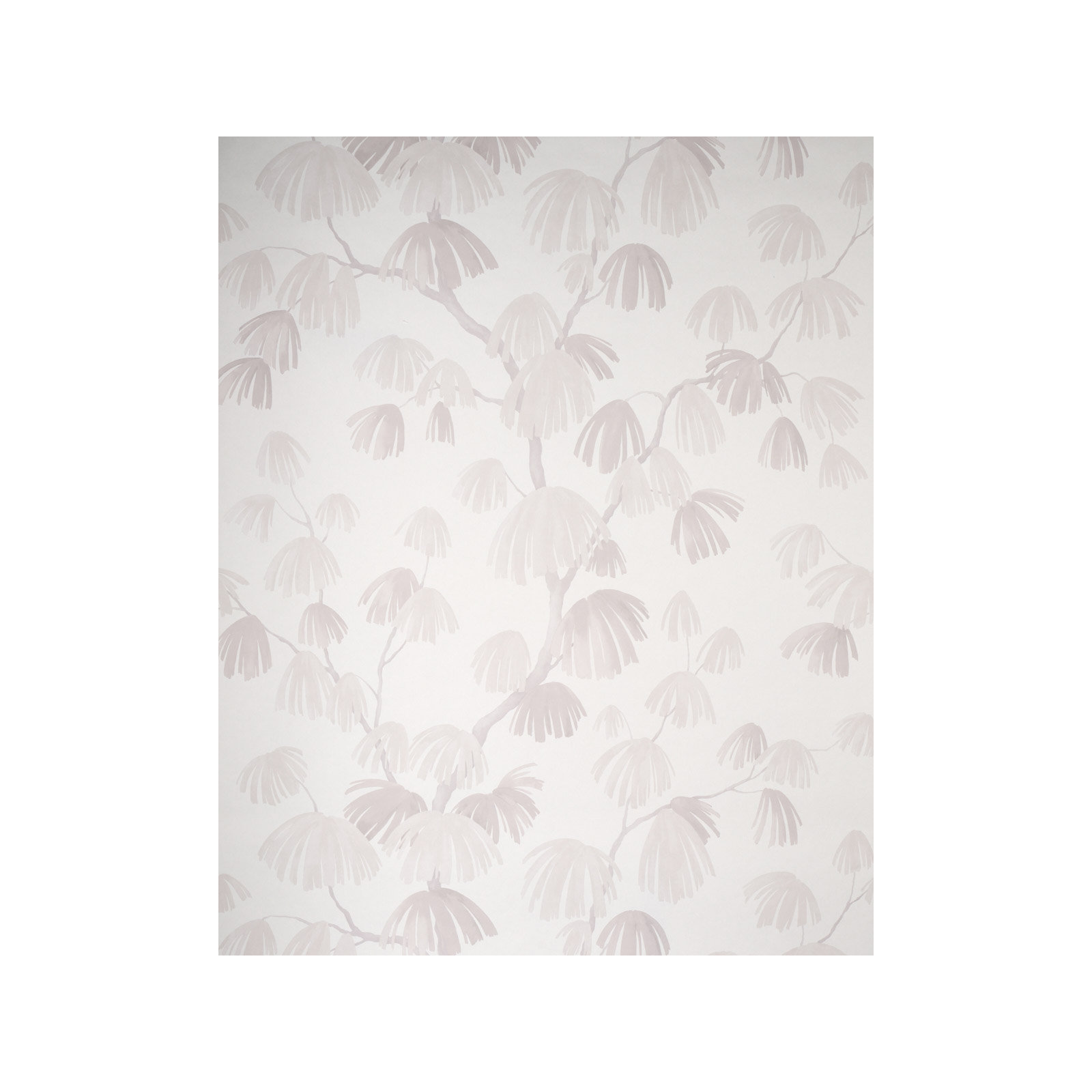 Schumacher x David Kaihoi Weeping Pine Wallpaper, Gray