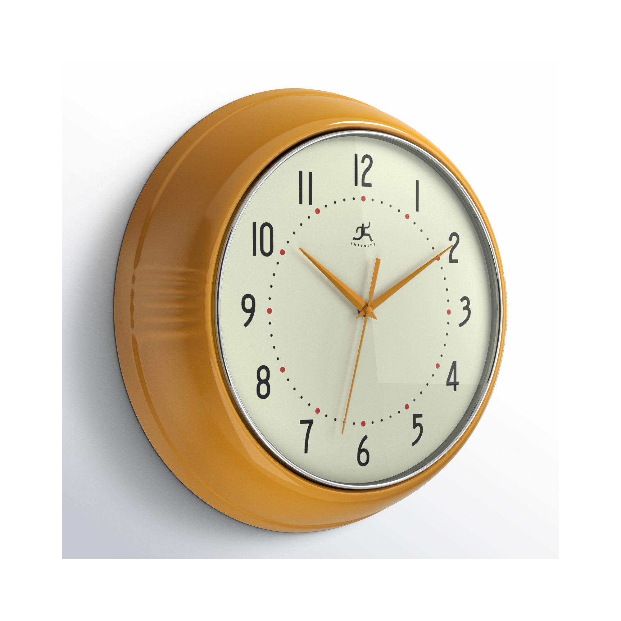 Desdra Metal Wall Clock, Saffron, Medium