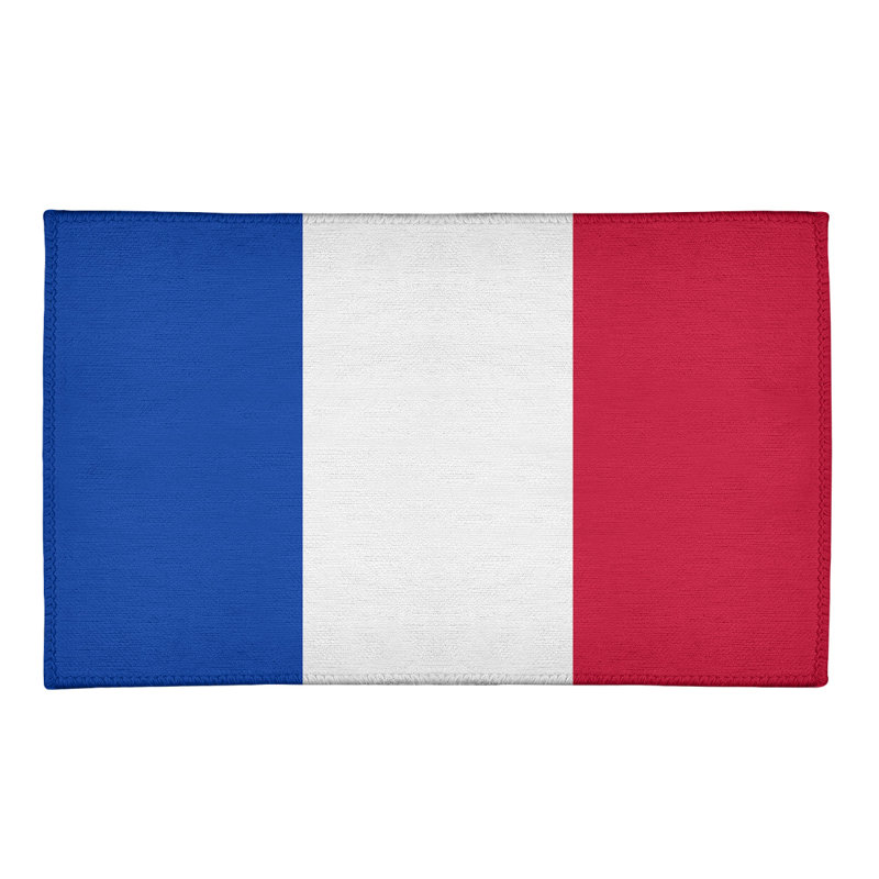 Tapis bleu à rayures de hockey national, Rectangle 2 pi x 3 pi