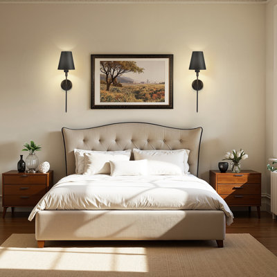 Applique murale articulée traditionnelle 24,6 po à intensité variable avec abat-jour en fer