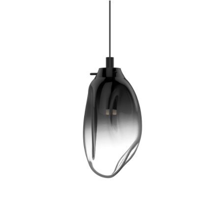 Liquid 1 - Light Pendant, Smoke Fade, 10.75" H x 6" W x 6" D