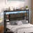 Wood Headboard with Led Lights & Charging Station-116602249-116602356