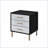 Myles Modern 3-Drawer Nightstand with Black/Silver/Gold Finish