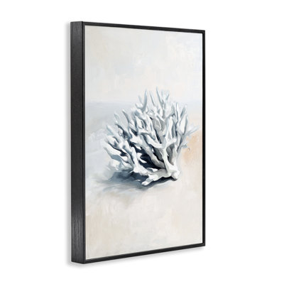 Simple Staghorn Coral Framed Giclee, design by Ramona Murdock
