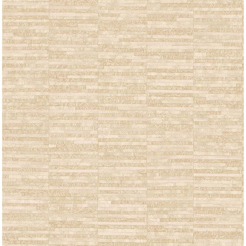 17 Stories Designs Metallic Parson Geometric Unpasted Wallpaper, Eggnog