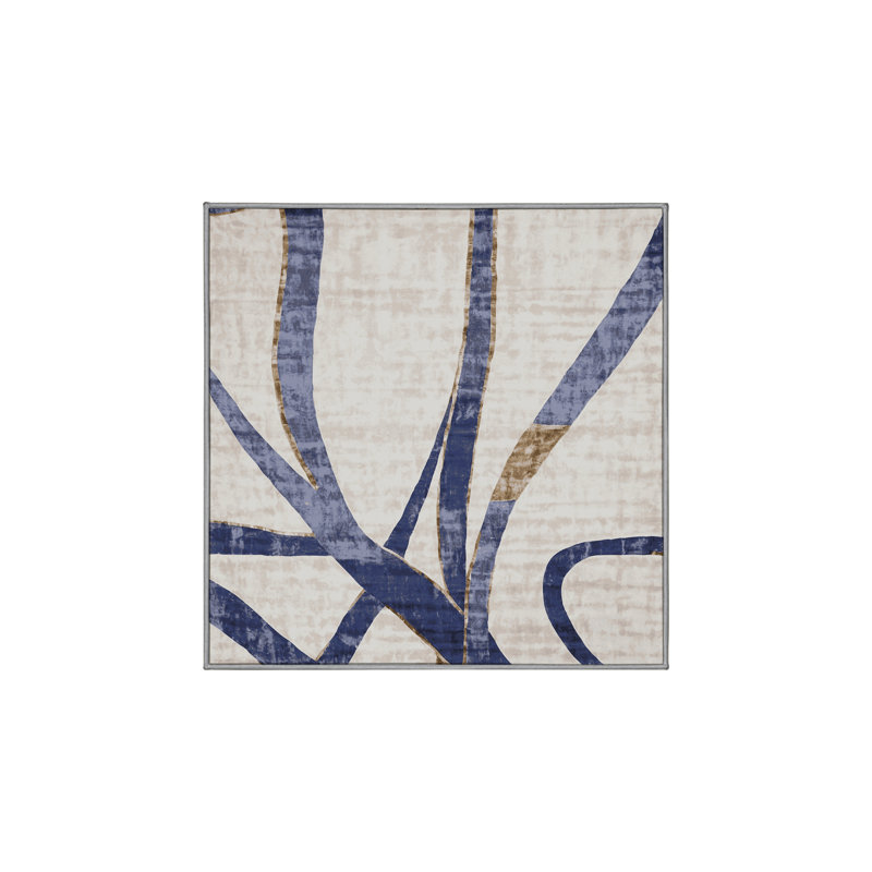 Silky Soft Plush Gray Area Rug, Square 3'