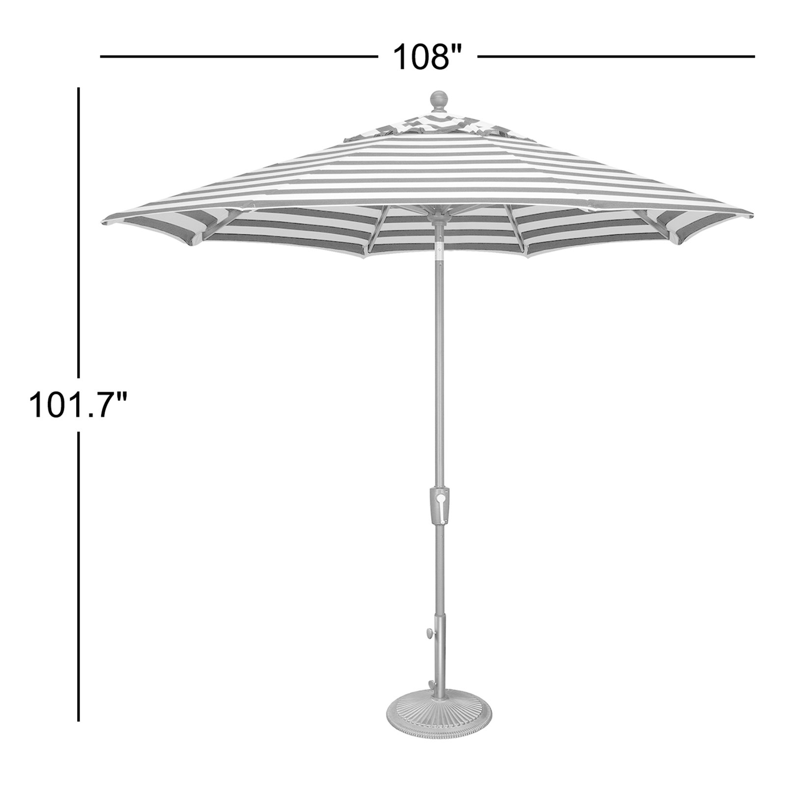 Desma 108'' Sunbrella® Outdoor Umbrella, Black