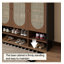 Unité de rangement à cloisons multi-couches pour armoire à chaussures de style rétro en rotin tissé rétro