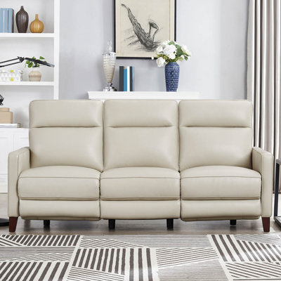 Ashby P3 83'' Leather Reclining Sofa