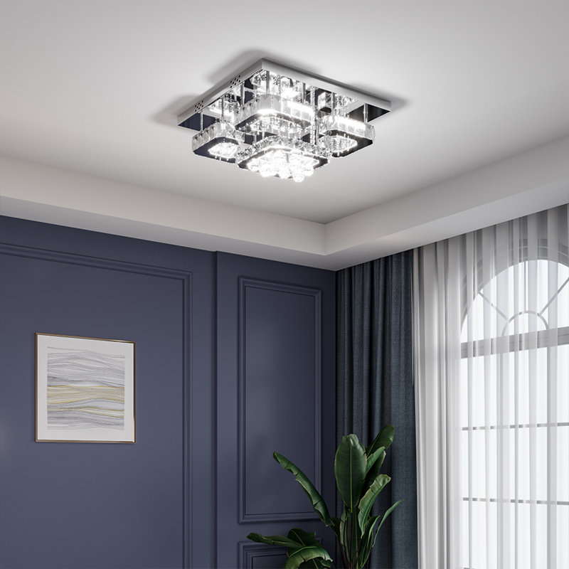 Bonas 1-Light 50cm LED Crystal Flush Mount Light