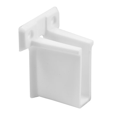 Support de bout de tablette en fil métallique, 1/2 pouce de long, blanc, (paquet de 6)