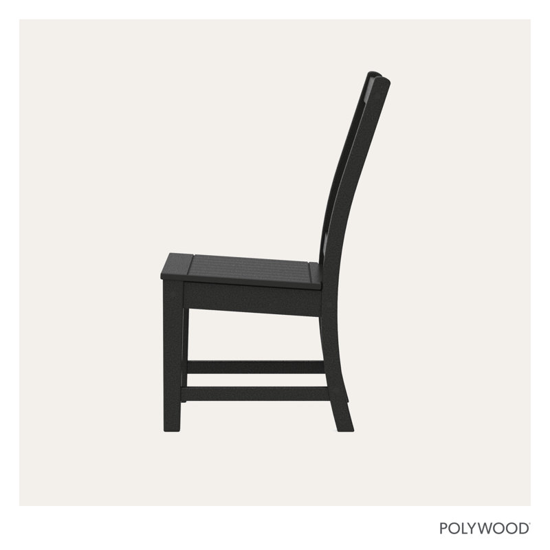 Chaise d'appoint de salle à manger POLYWOOD, Noir