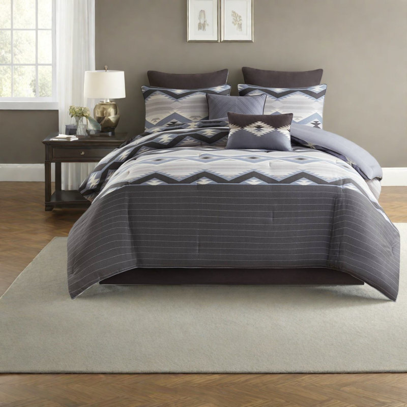 Piece Cal King Bedding Sets, Polyester Rustic Modern Home Style