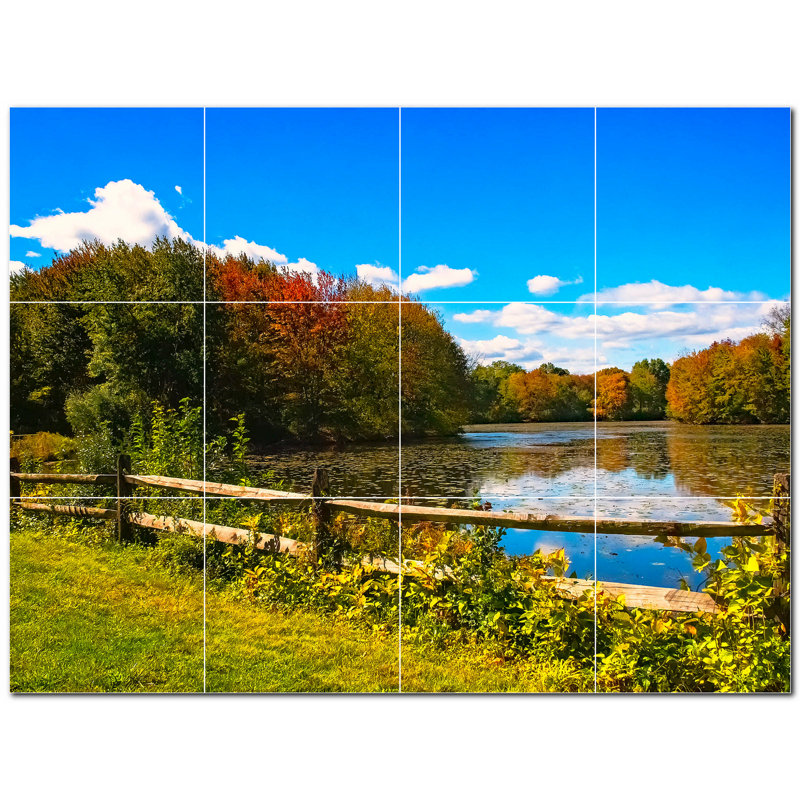 Murale décorative en céramique 4,25 po x 4,25 po