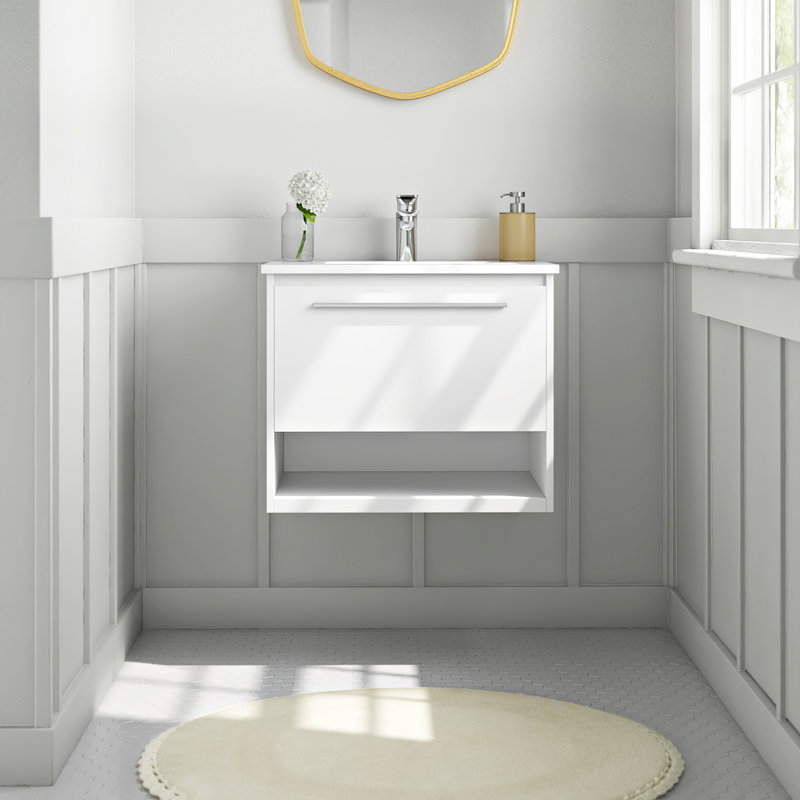 Meuble-lavabo simple 24 po, Blanc