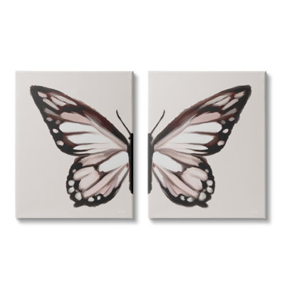 Ailes de papillon symétriques en sourdine par House Fenway - 2 pièces, impression