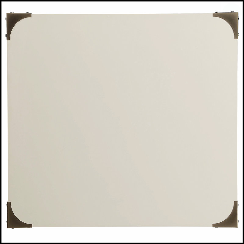 Table de bout blanche à 1 tiroir avec charme rustique et base robuste en forme de X pour une utilisation polyvalente à la maison
