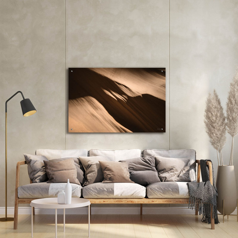 «Canyon Abstract 5» par Lori Deiter, art mural en verre acrylique, H 24 po x l 36 po