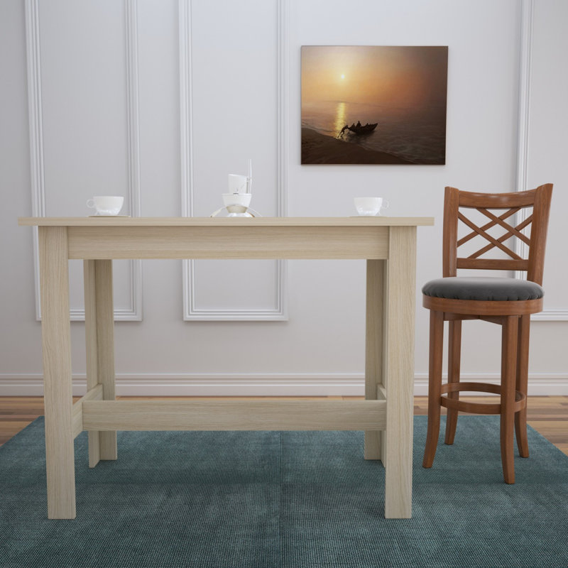 Modern Oak Dining Table, 47.2 x 36.6 x 23.6 Inches | 100% Melamine Coated Particle Board, Thickness: 0.7 Inches | Elegant Design for Contemporary Dining Areas, Durable & Stylish Furniture for Home Chef