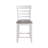 Fulkerson Ladder Back Counter Chair in White/Brown