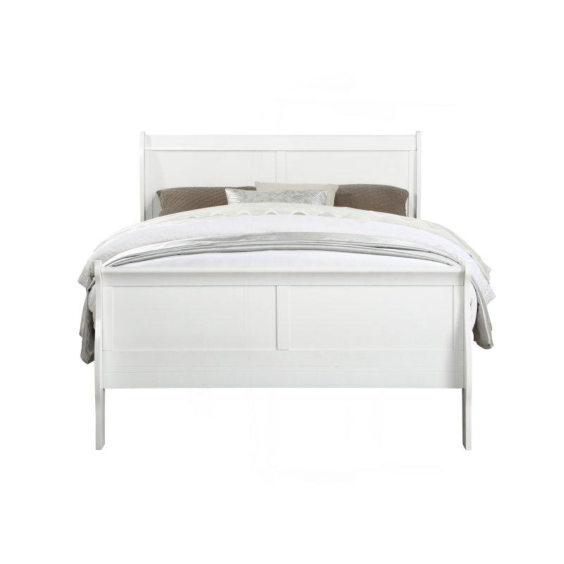 Lit simple Louis Philippe, Lit simple, Blanc