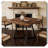 Vintage Square Wood Table Classic Design Flexible Multi-Scene Use-251867564