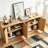 64-inch wave shaped storage cabinet, rounded corner sideboard