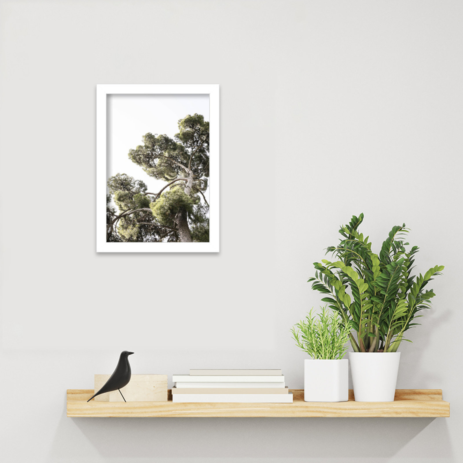 Reshma "Japanese Garden 01" Print, 13" H x 10" W, White