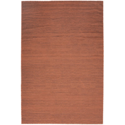 Ivanas Machine Washable Cotton Area Rug in Brick Red