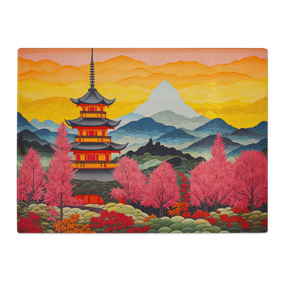 Pagoda Colour Field  Glass Chopping Board