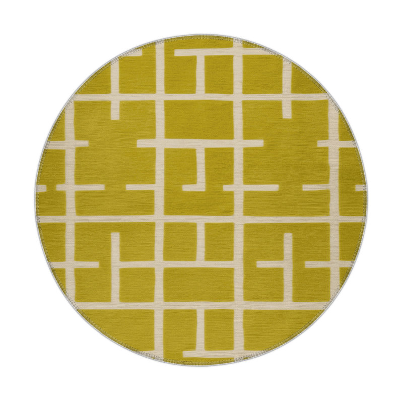 Tapis brun intérieur et extérieur Trellis, Rond 5 pi