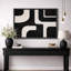 Abstrait noir et blanc, motif de chemin géométrique audacieux, photos de salon moderne, impression sur toile encadrée-126092823-126092820