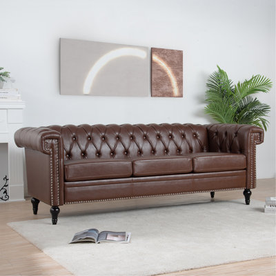 Traditional Square Arm 3-Seater Sofa With Removable Cushion And Classic Appeal