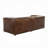 Haslingden 98"L Genuine Leather Upholstered Square Arm Chesterfield Sofa in Retro Brown