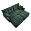Ensemble de canapé 2 places avec 2 repose-pieds et coussins décoratifs en chenille moelleuse idéale pour un salon ou un dortoir-2053348486