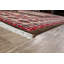 Tapis brun/rouge/beige tissé à la machine