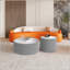 Table de bout légère en cuir de forme cylindrique pour meubles de salon modernes, durables et élégants-1080387192