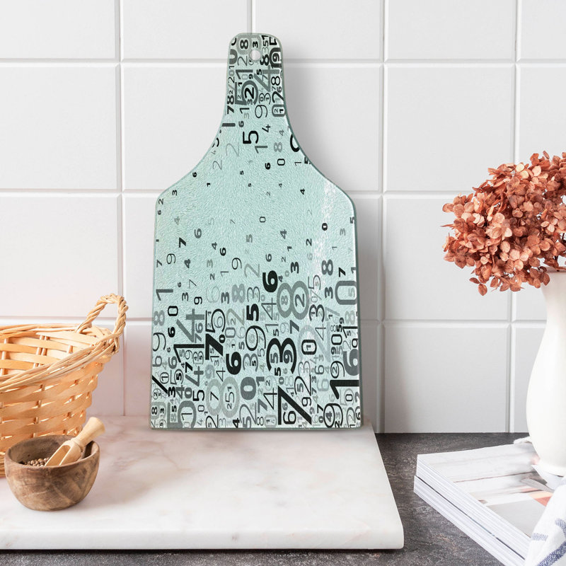 Modern Black and White Rectangular Glass Cutting Board