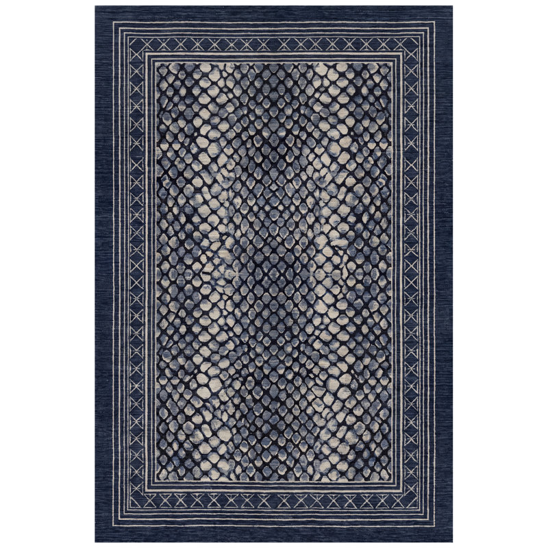 Tapis Solomonseal à motifs animaux, imprimé marine, noir, bleu et gris, antidérapant, à poils courts, pour intérieur et extérieur, adapté aux animaux de compagnie, salon, chambre, salle à manger, entrée, couloir, bureau, lavable