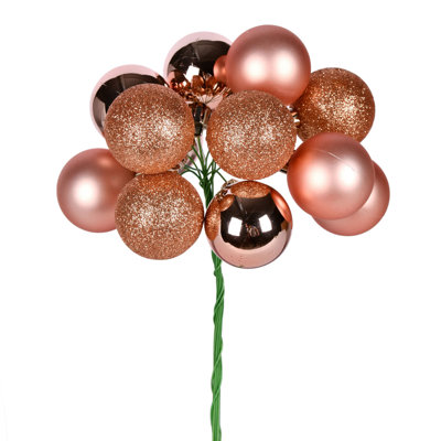 12" Ball Ornament Christmas Pick