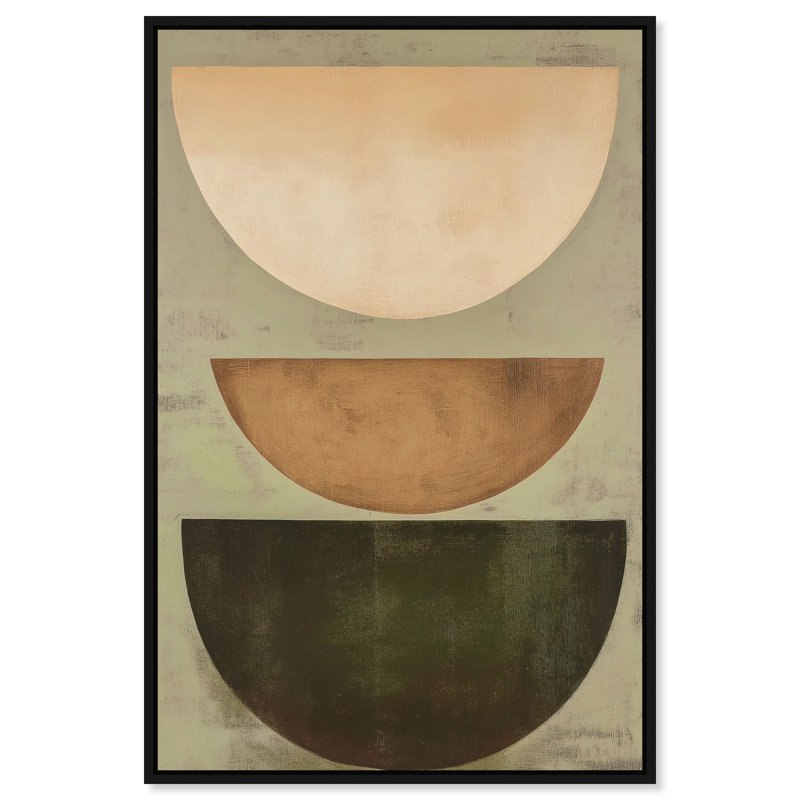 Sun-Kissed Minimalism III Canvas Abstract Print by Oliver Gal, Black Frame, 10 x 15, 16"H x 11"W, Black Frame