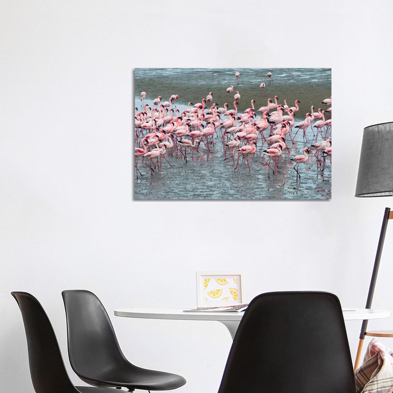 Flamingos, Walvis Bay, Erongo Region, Namibia by Keren Su - Wrapped Canvas Print, 101.6 cm H x 66.04 cm W
