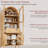 71"H Arched China Cabinet Kitchen Pantry Cabinet With Glass Doors And Adjustable Shelves, Farmhouse Versatile Display Storage Cabinet Bookcase With Hidden Drawer For Kitchen, Dining Room, Bathroom-309746623