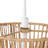 1-Light Matte White Pendant Lighting with Natural Twine Shade